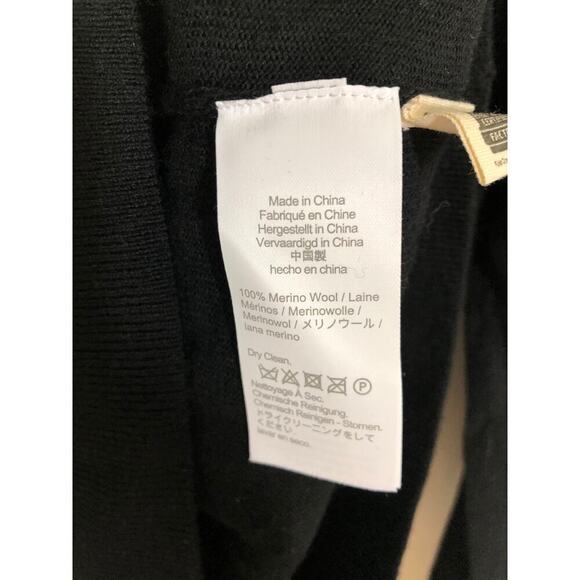 Madewell Sweater 100% Merino Wool Crewneck Long Sleeve Pullover True Black NWT L - Picture 7 of 9